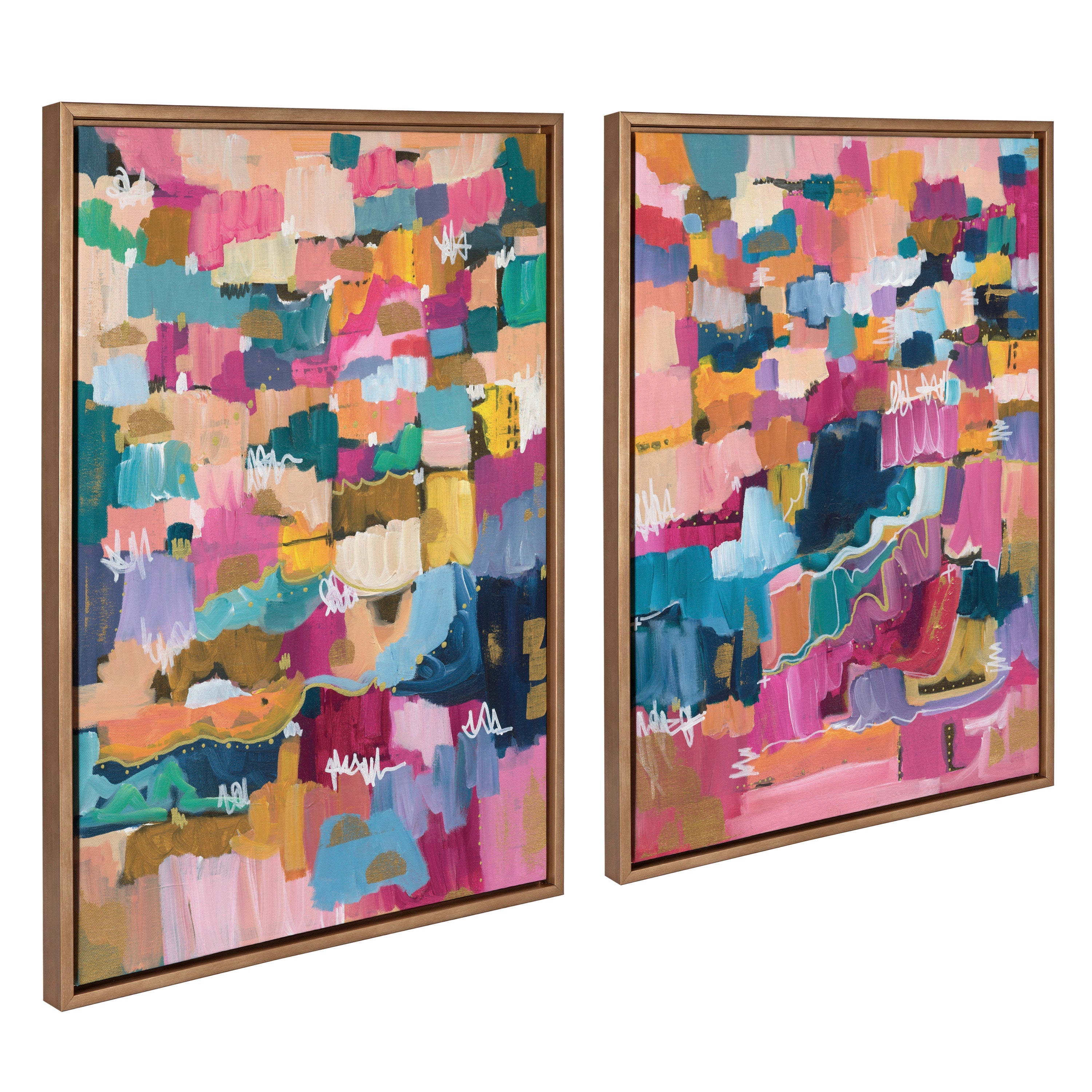 Sylvie Applause Framed Canvas Set by Leah Nadeau