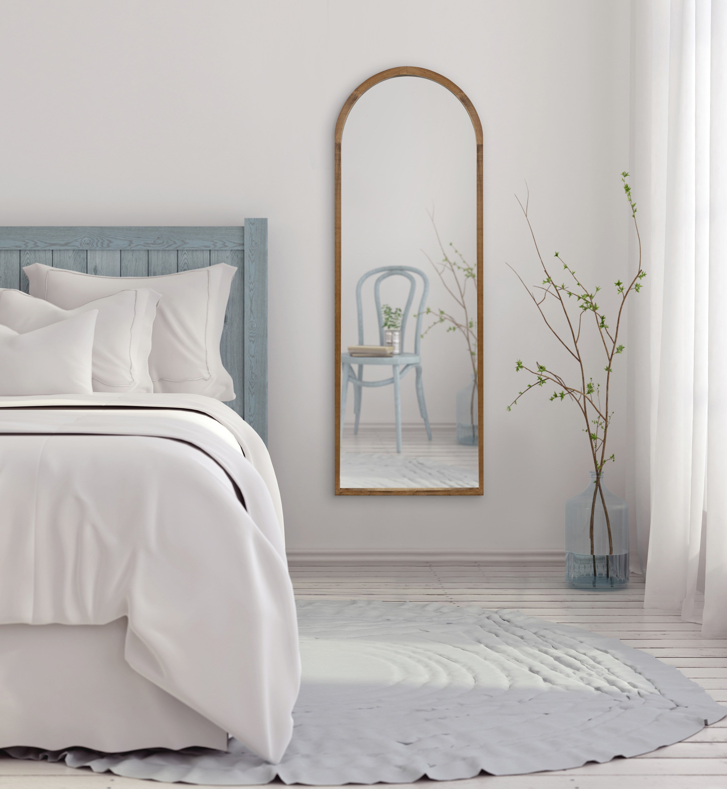 Hutton Wood Framed Arch Mirror