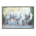 Sylvie Camargue Horses Framed Canvas by Laura Evans
