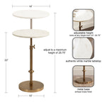 Engles Adjustable Marble Table and Plant Stand