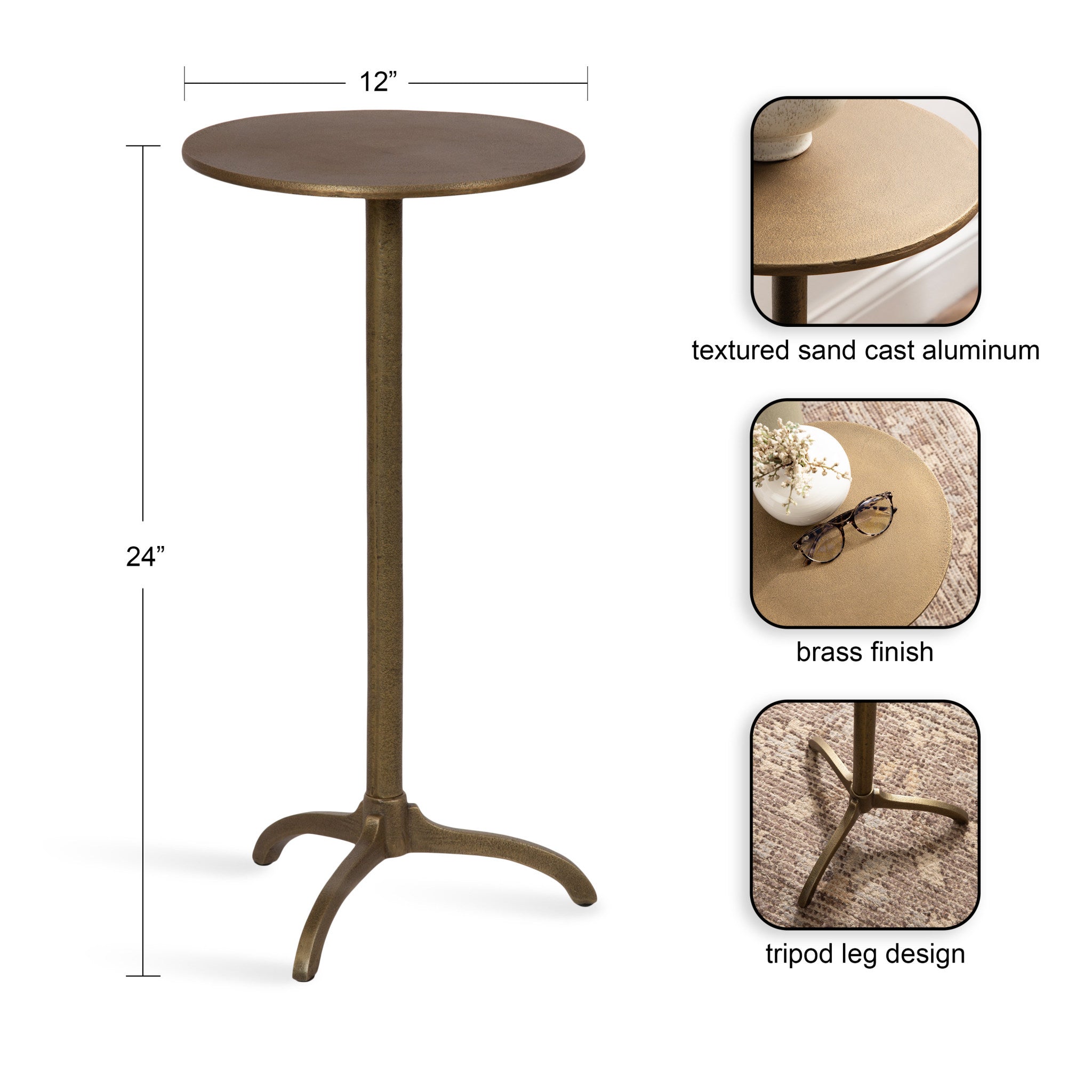 Henshall Metal Round Side Table