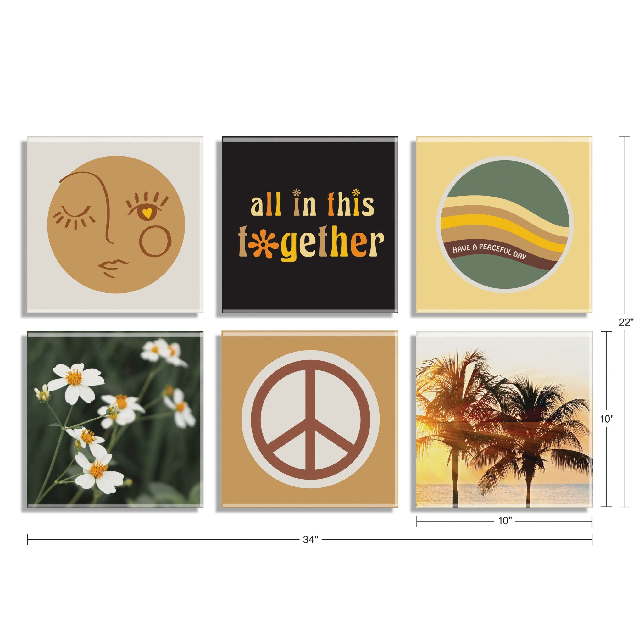 Timeless Retro Floating Acrylic Set