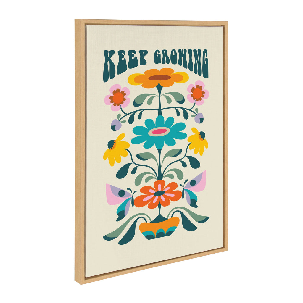 Sylvie Keep Growing Framed Canvas by Rachel Lee of My Dream Wall