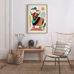 Sylvie Cow Framed Canvas by Rachel Lee of My Dream Wall