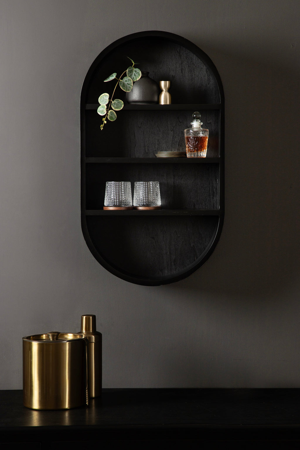 Hutton Wood Capsule Wall Shelf