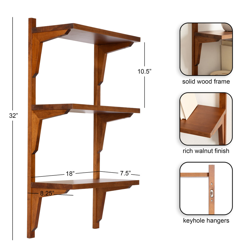 Meridien Wood Wall Shelf