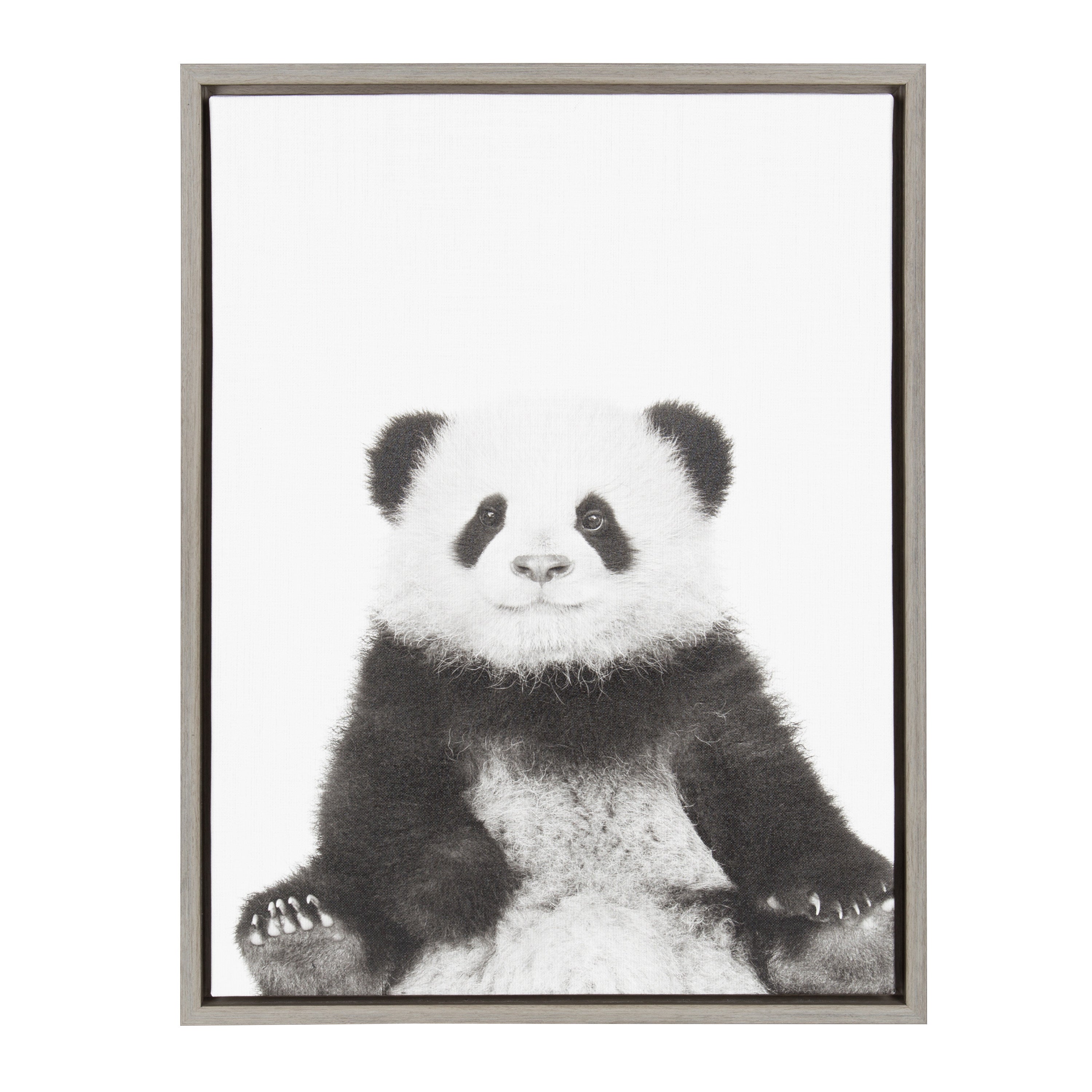 Sylvie Panda Framed Canvas by Simon Te Tai