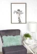Sylvie Sarifa Giraffe Framed Canvas by Simon Te of Tai Prints