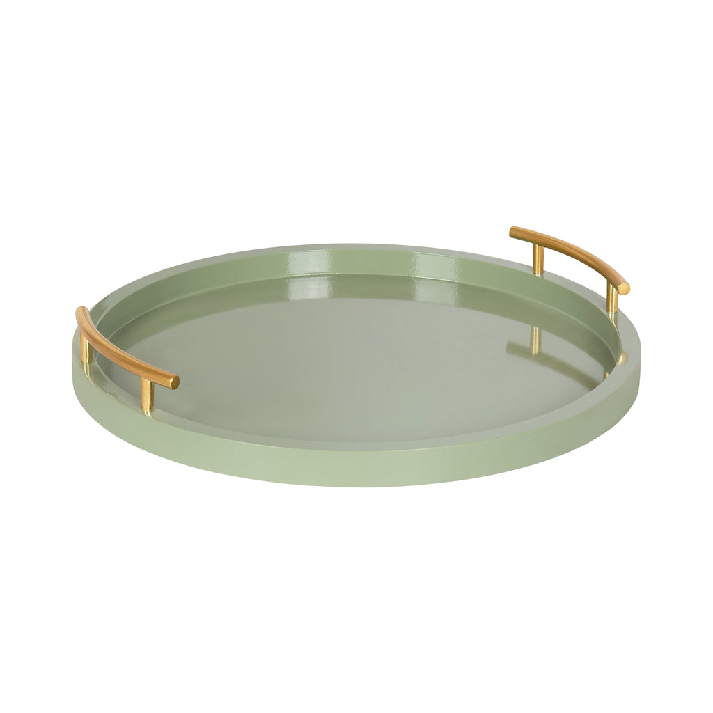Halsey Wood Round Decorative Tray