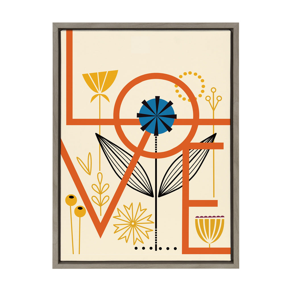 Sylvie Love Framed Canvas by Amber Leaders Designs