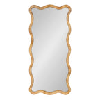 Rahfy Rattan Rectangle Scallop Mirror