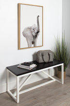 Sylvie Young Elephant Framed Canvas by Amy Peterson