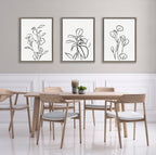 Sylvie Botanical Sketch Print No 1 Framed Canvas by The Creative Bunch Studio