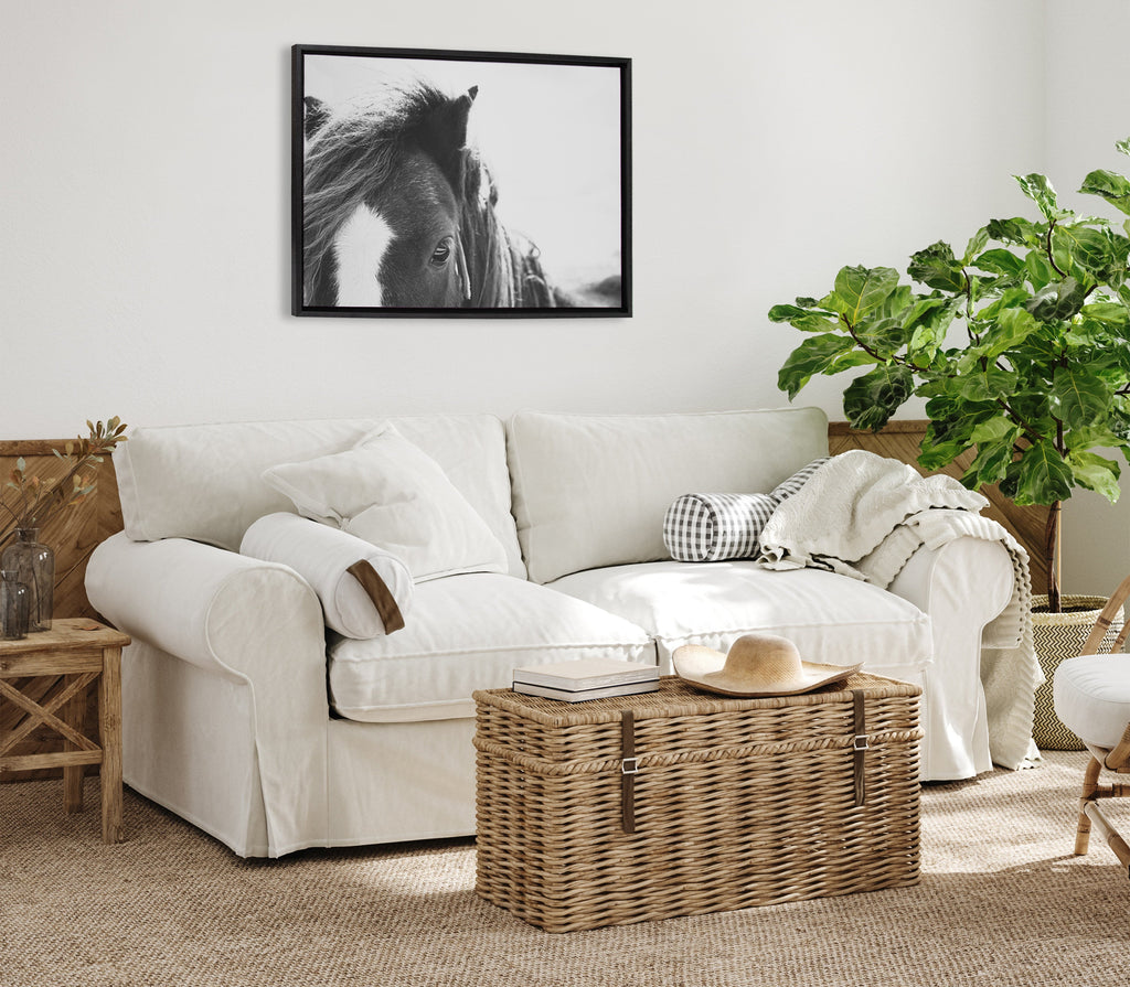 Sylvie Noble BW Framed Canvas by Alicia Abla