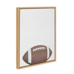 Sylvie Color Football Portrait Framed Canvas, Natural 18x24