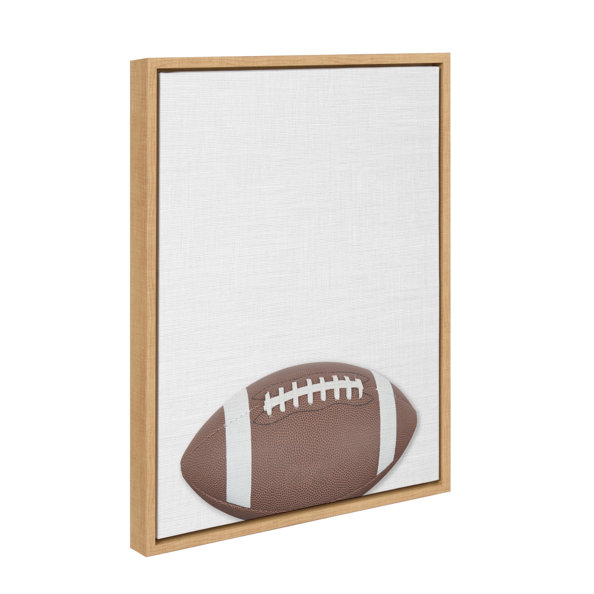 Sylvie Color Football Portrait Framed Canvas, Natural 18x24