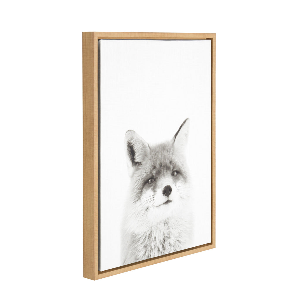 Sylvie Fox Portrait Framed Canvas by Simon Te Tai