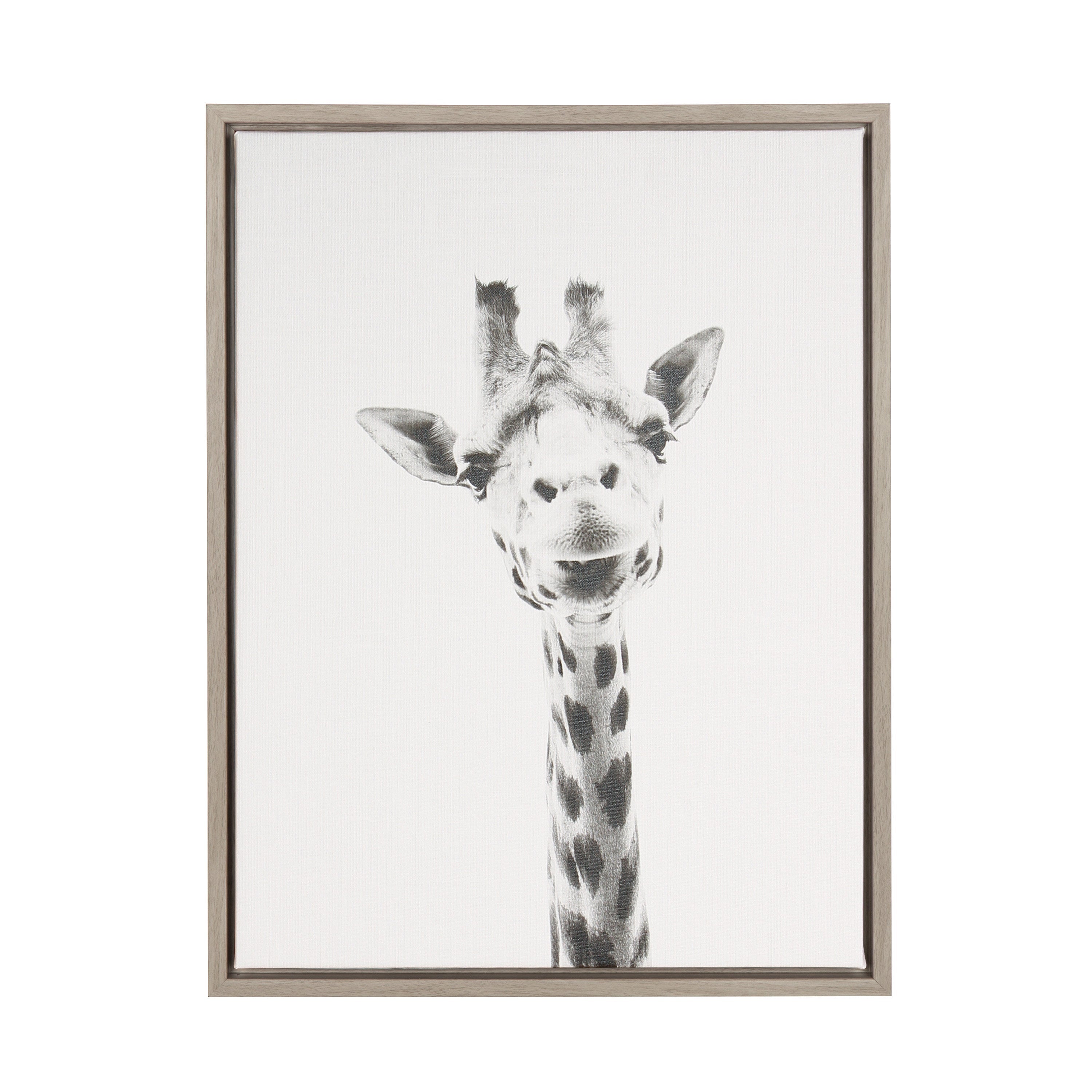 Sylvie Giraffe Framed Canvas by Simon Te of Tai Prints