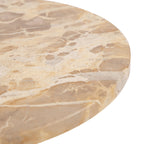 Baronet Round Marble and Metal Table