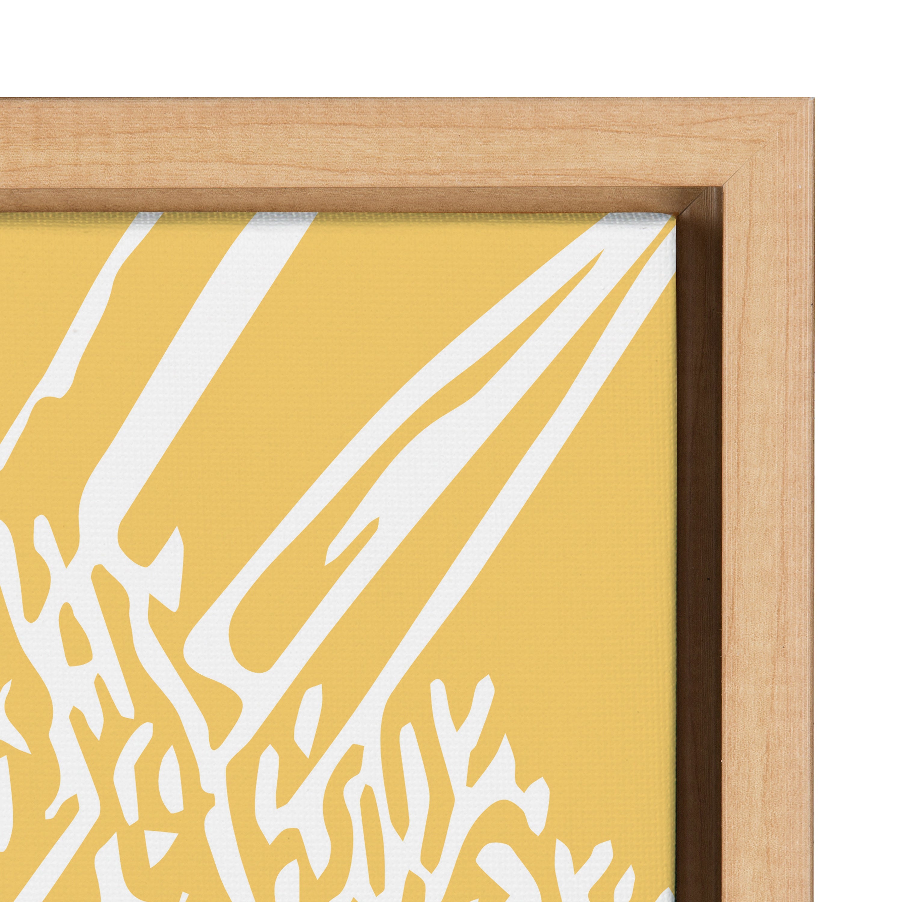 Sylvie Flower in Yellow Framed Canvas by Apricot and Birch