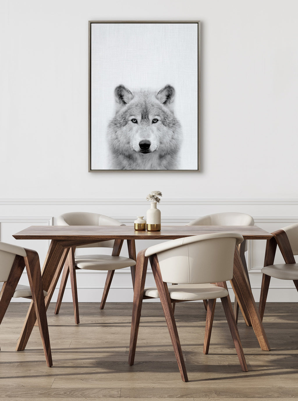 Sylvie Wolf Framed Canvas by Simon Te Tai