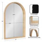 Hutton Wood Framed Arch Mirror