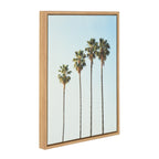 Sylvie Four Palm Trees Framed Canvas by Simon Te