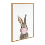 Sylvie Bubble Gum Bunny Framed Canvas by Amy Peterson Art Studio