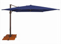 Simplyshade 10 Ft. Bali Pro Square Rotating Cantilever Umbrella With Lights  Sky Blue
