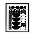 Sylvie Modern Circular Block Print Framed Canvas by Statement Goods