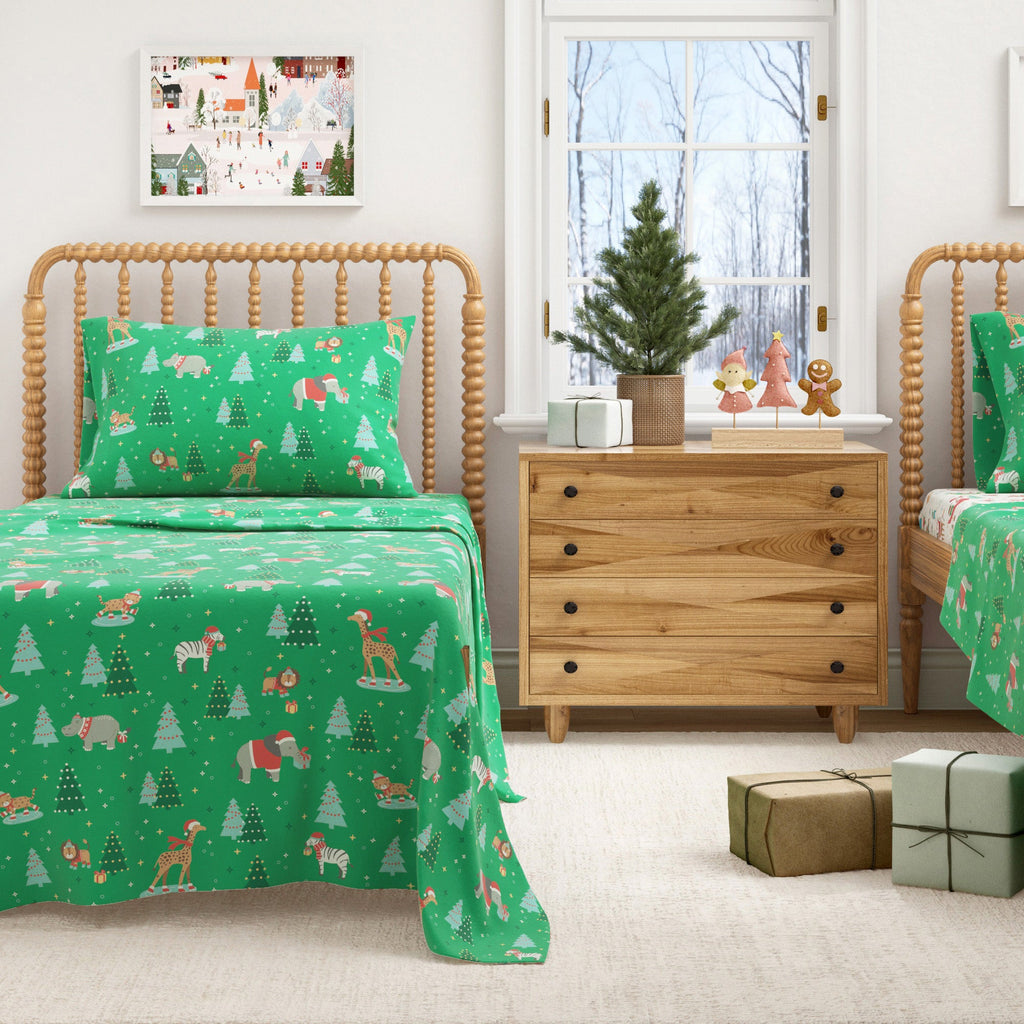 Turkish Cotton Christmas Flannel Sheet - Whittaker Collection