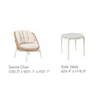 Nectar 2-Swivel Chair Living Room Set