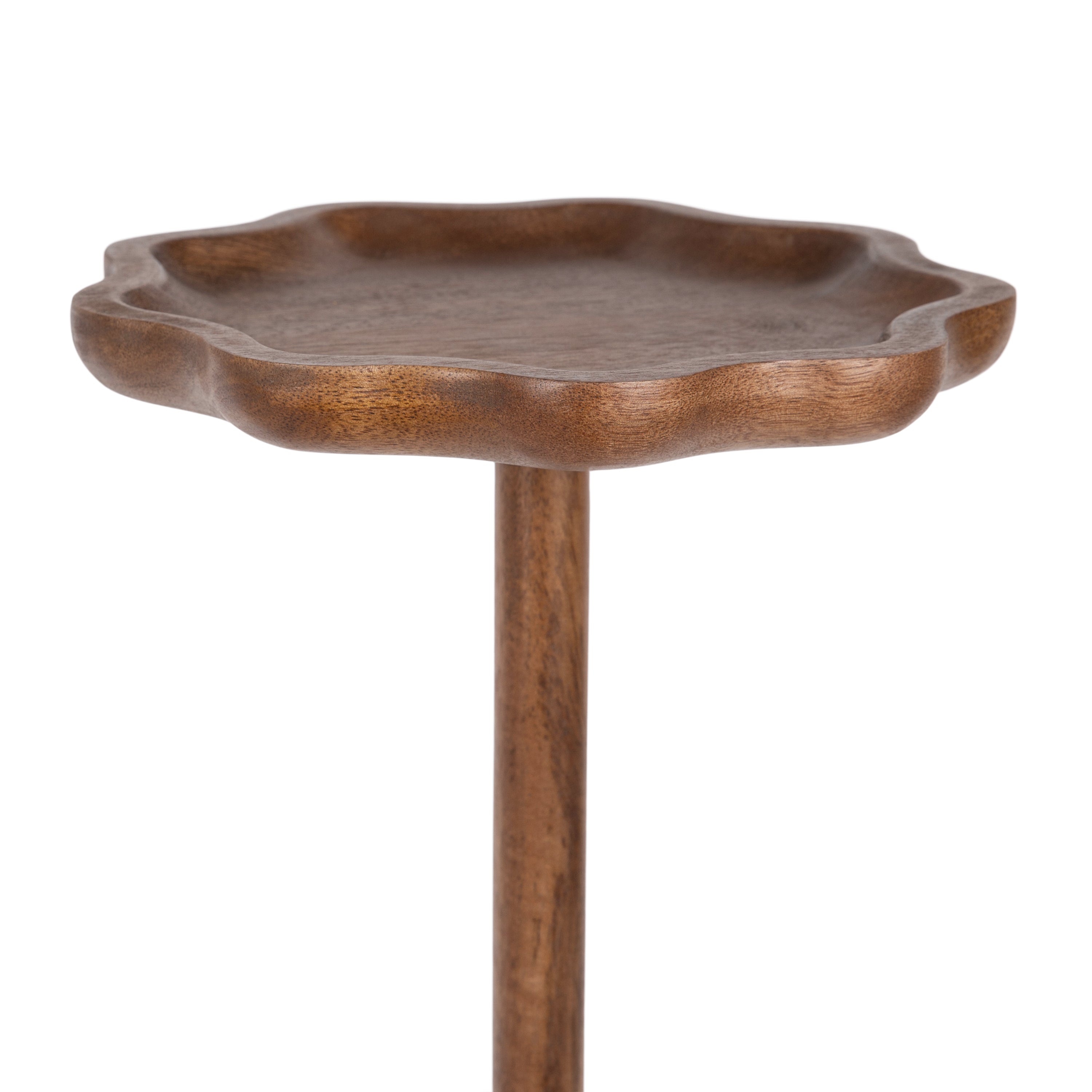 Alezar Scallop Wood Drink Table