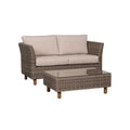 Orlando Wicker Loveseat & Coffee Table Set