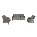 Tenaya 3-Piece Wicker Sofa Set with Stationary Chairs