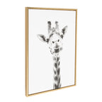 Sylvie Giraffe Framed Canvas by Simon Te of Tai Prints