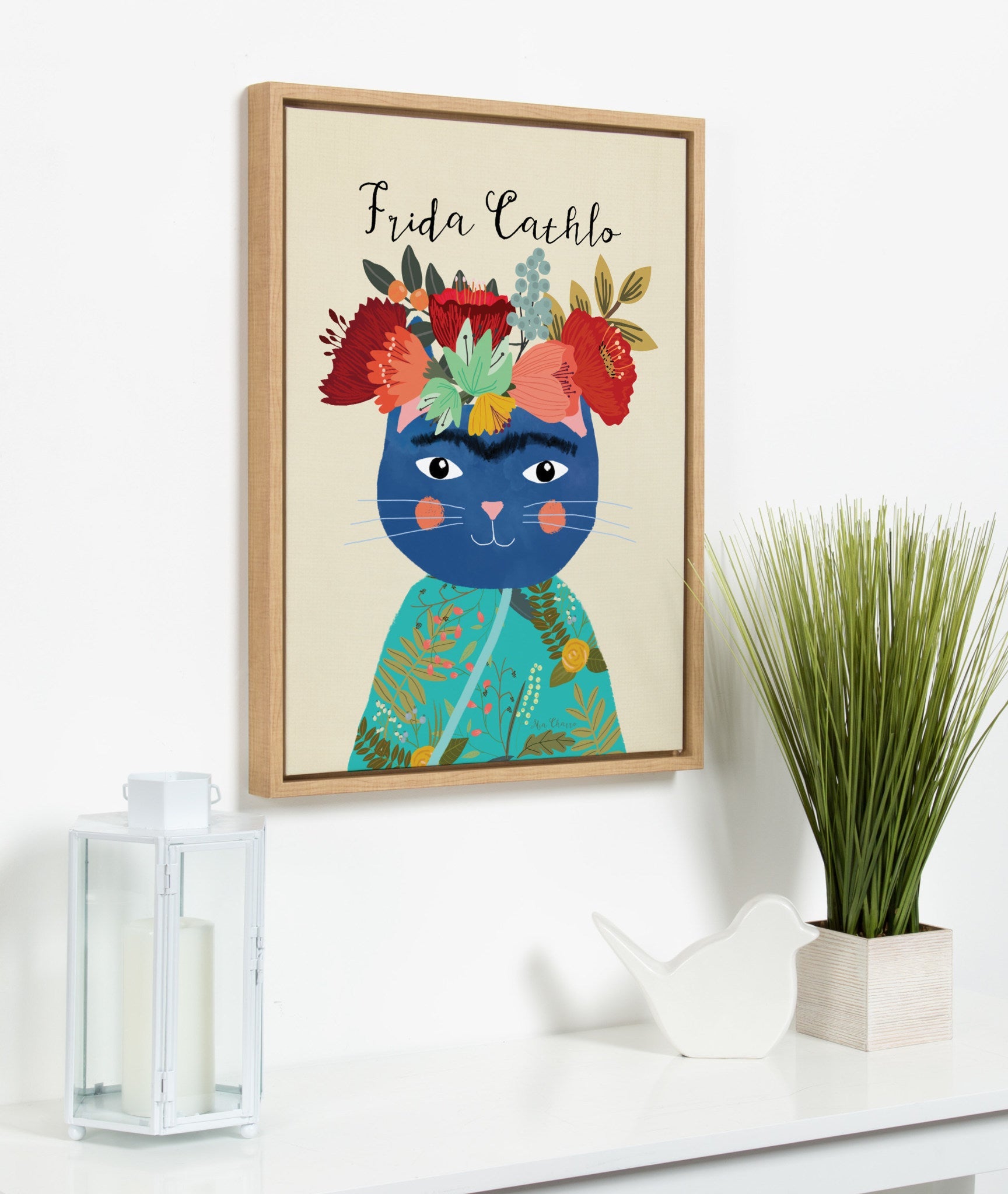 Sylvie Frida Cathlo Framed Canvas by Mia Charro