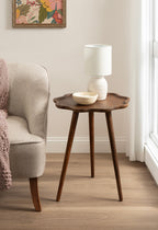Alezar Scallop Wood Side Table