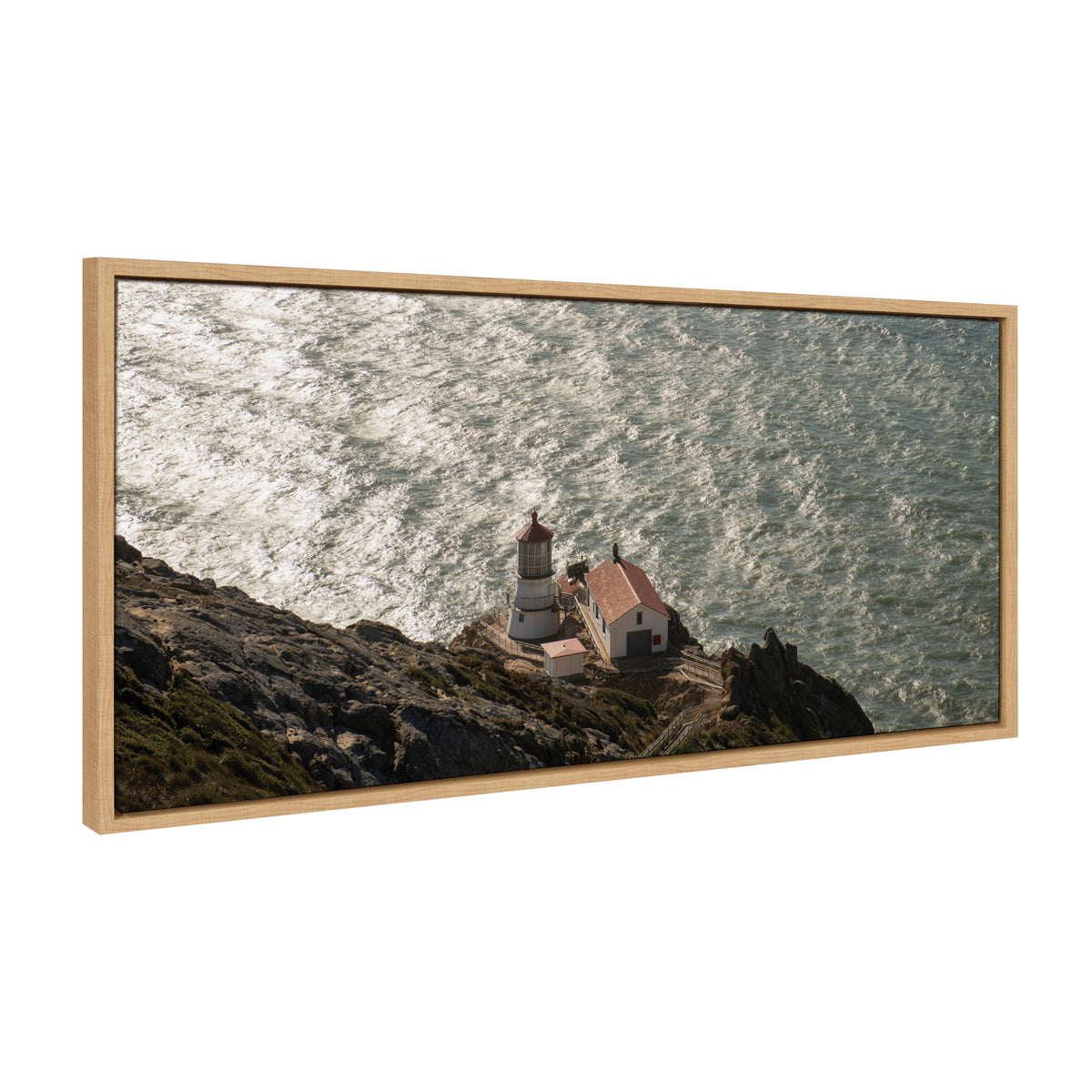 Sylvie Point Reyes Lighthouse No 1 Framed Canvas by Crystal Lynn Collins