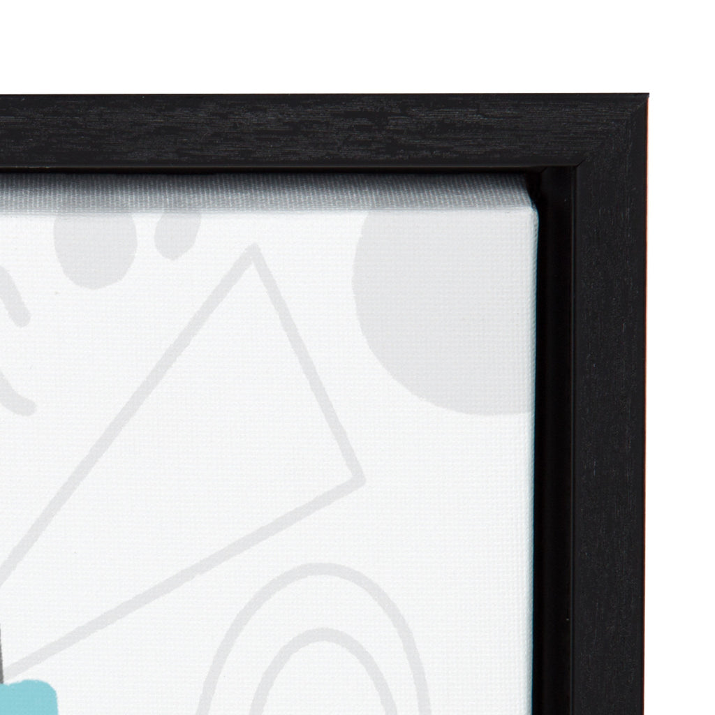 Sylvie Boom Box Boy 1 Framed Canvas by Molly Fabiano, Black 18x24