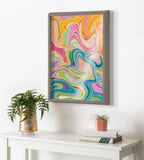Blake Marble 27 Framed Printed Glass by Jessi Raulet of Ettavee