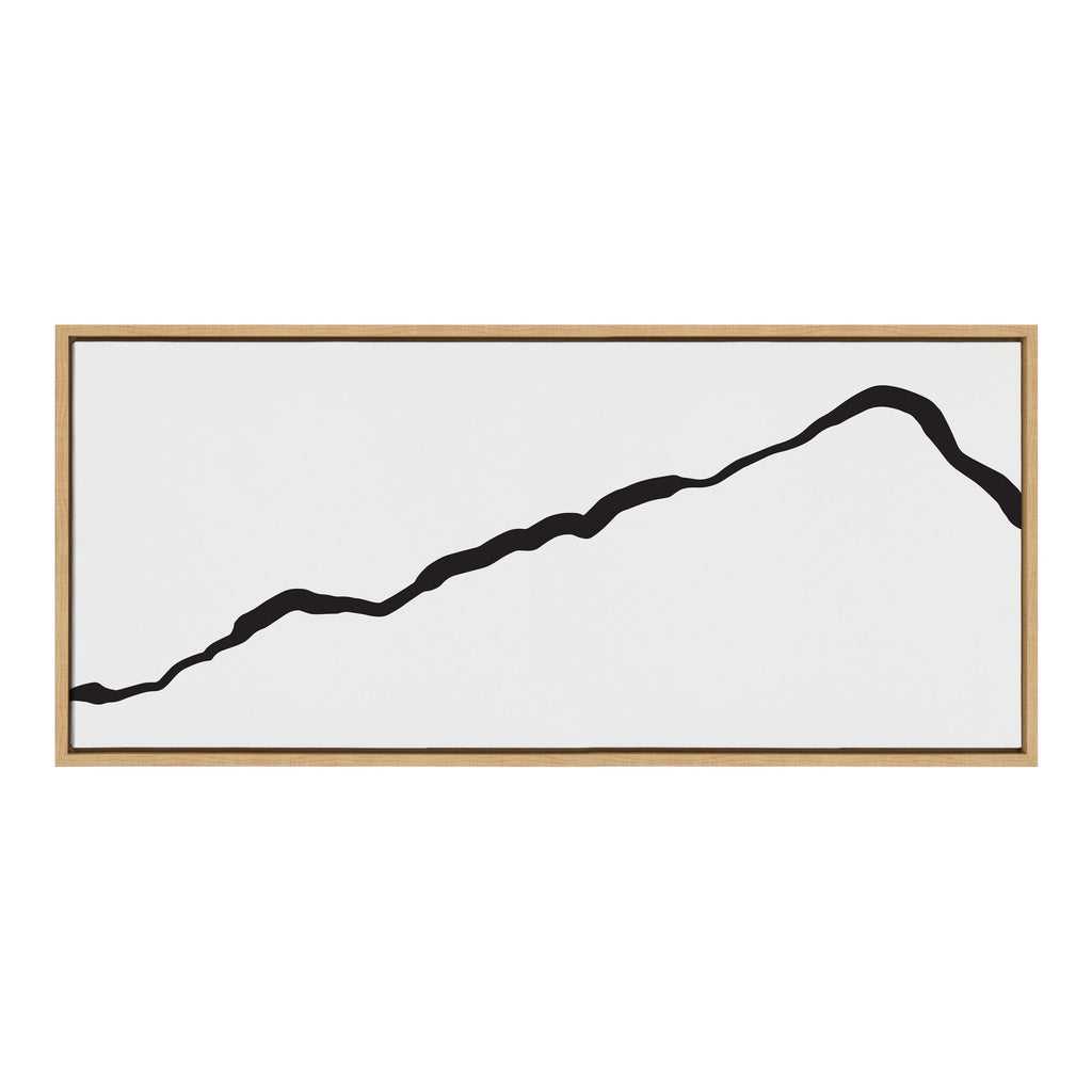 Sylvie Elevated Abstract Minimalist Mountain Landscape Framed Canvas by The Creative Bunch Studio