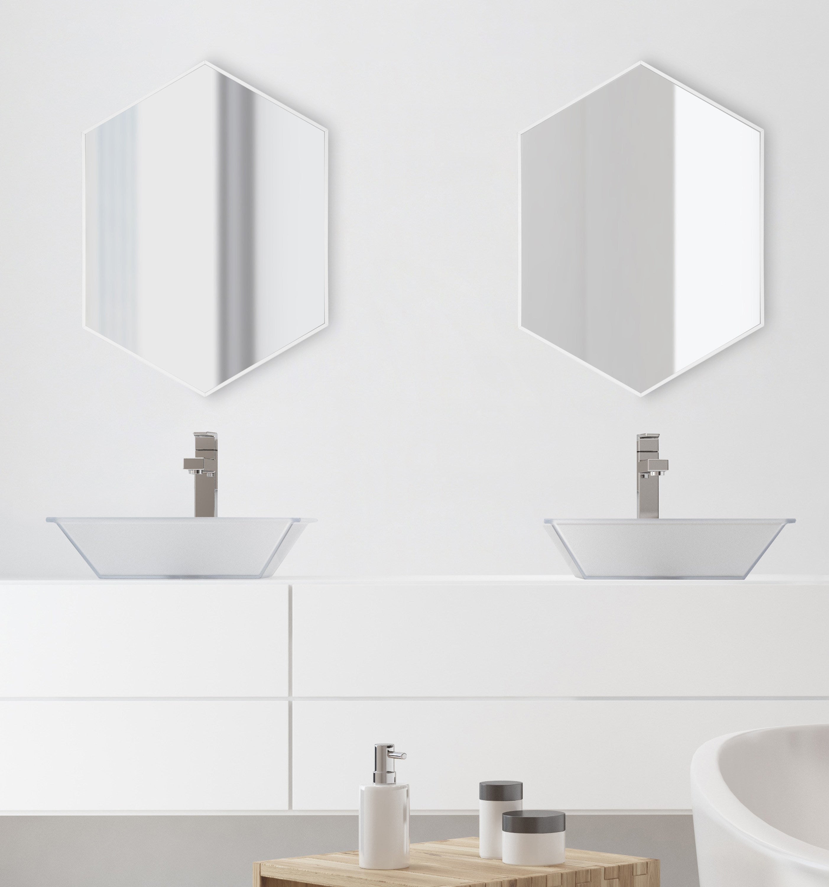 Rhodes Framed Hexagon Wall Mirror