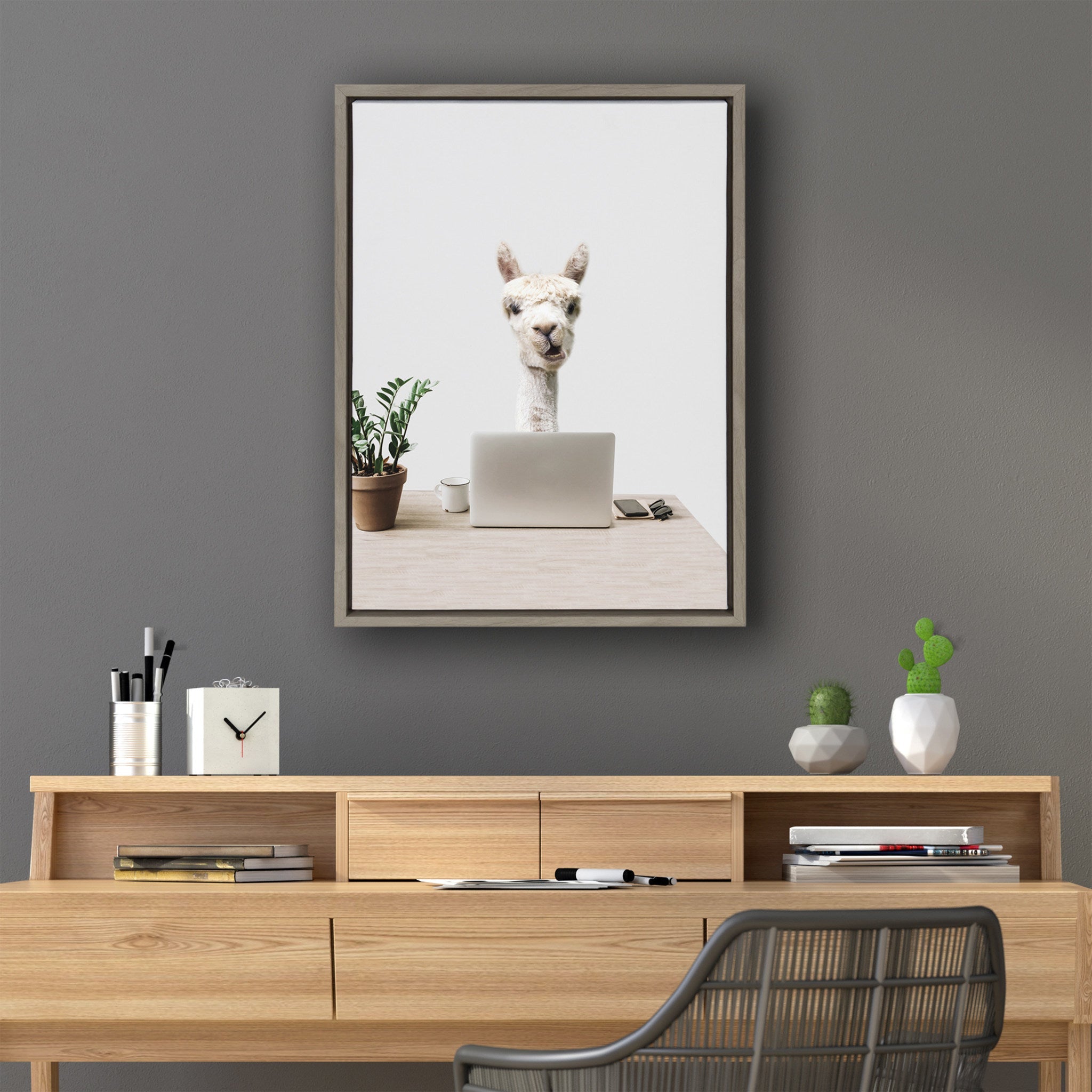 Sylvie Mr. Al Paca here,  I’m in Distribution Framed Canvas by The Creative Bunch Studio