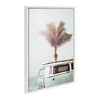 Sylvie Blue Beach Van Framed Canvas by Amy Peterson Art Studio