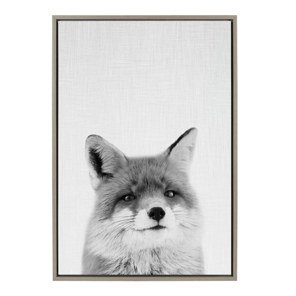 Sylvie Fox Portrait Framed Canvas by Simon Te Tai