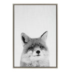 Sylvie Fox Portrait Framed Canvas by Simon Te Tai