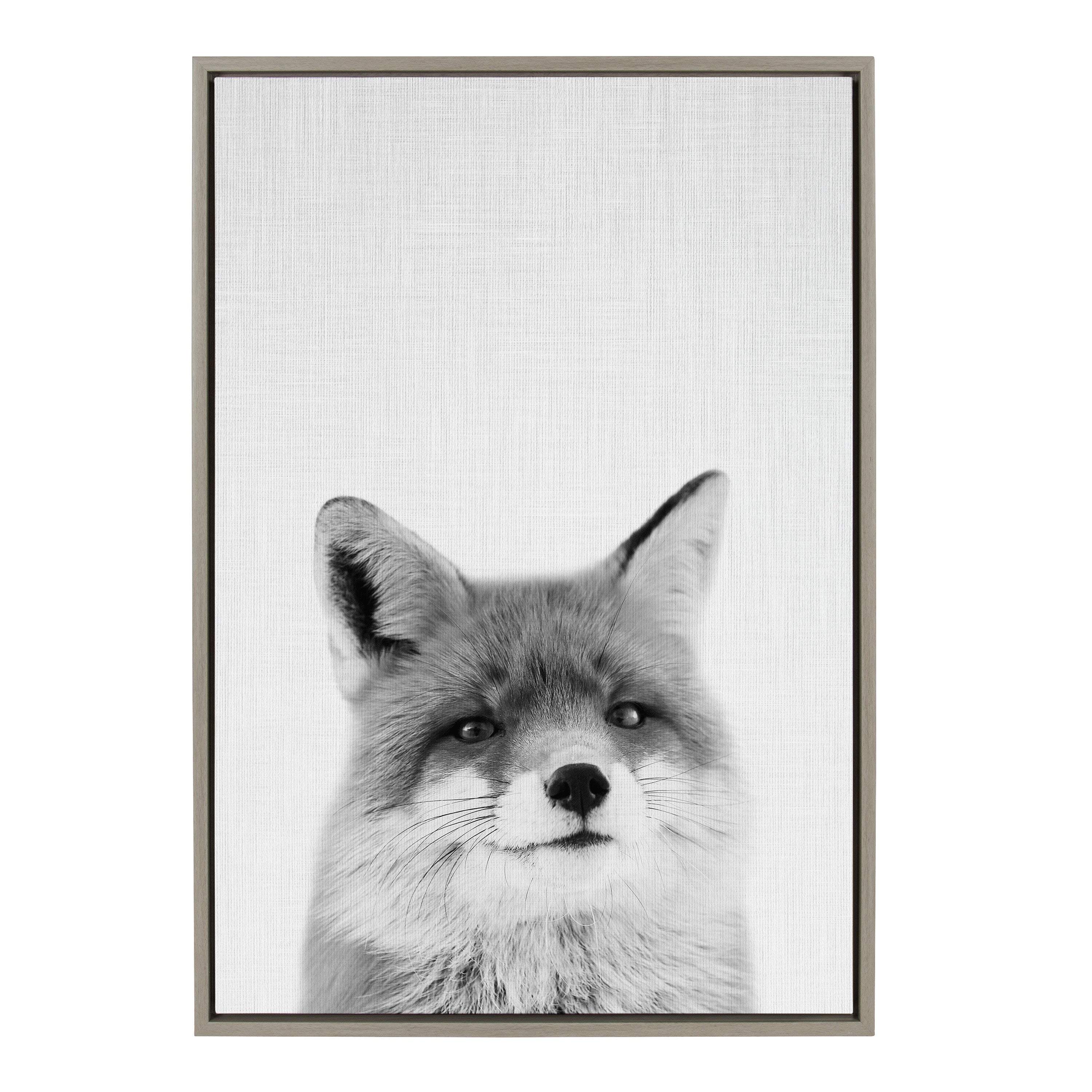 Sylvie Fox Portrait Framed Canvas by Simon Te Tai