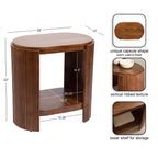 Cakora Capsule Wood Side Table
