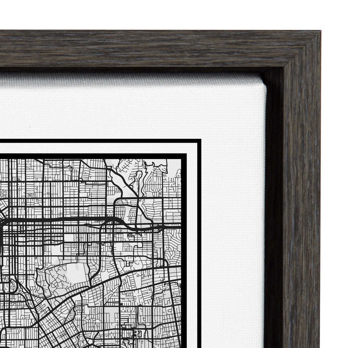 Sylvie Los Angeles Modern Map Framed Canvas by Jake Goossen